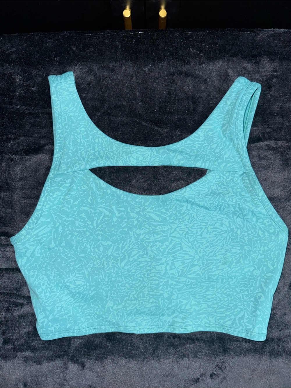 lululemon athletica Aqua Cutout Athletic Crop Tank